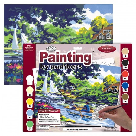 Paint By Numbers - Båt på elva