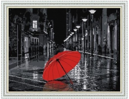 Korssting pakke - The streets after the rain 51x40 cm