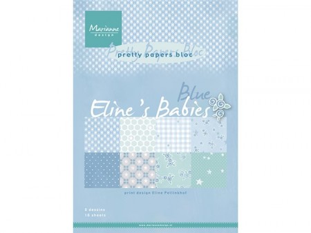 Marianne Design – Papirblokk A4 – Eline’s Babies Blue