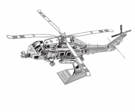 Puslespill 3D metall - Coast Guard Helicopter