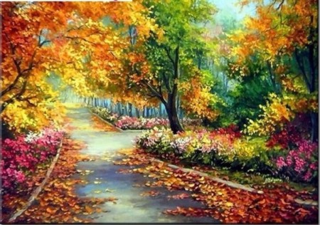Paint by numbers - Autumn park 40x50cm