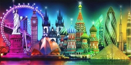 Diamond painting - City 2 30x60cm