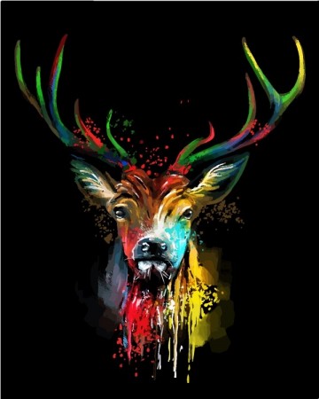 Paint by numbers - Dark deer 40x50cm