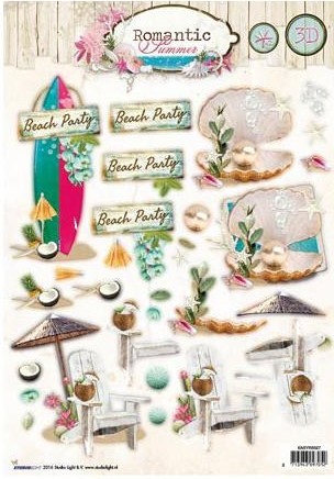 Studiolight 3D-ark utstanset – Romantic Summer 527