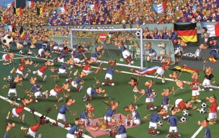Piatnik puslespill - Fotball kaos 1000