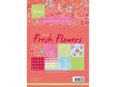Marianne Design – Papirblokk A5 – Eline’s Fresh Flowers