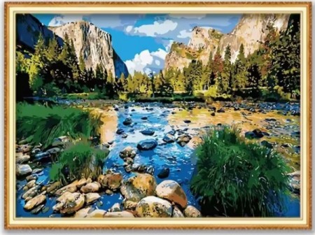 Korssting pakke - Yosemite Nationalpark  38x48cm (påtegnet) 14CT