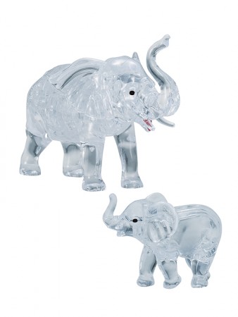 3D puslespill - 2 Elefanter