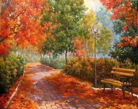 Paint By Numbers - Høst bilde 40x50cm
