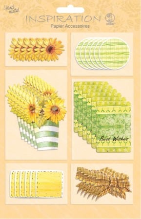 Scrapbooktilbehør – Solsikker o.a