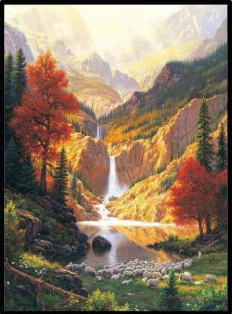 Diamond painting - Høst i fjellet 40x50 cm