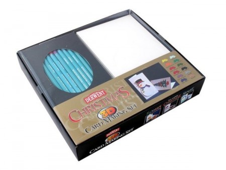 Derwent 3D Cards Julemotiv – 12 akvarellblyanter