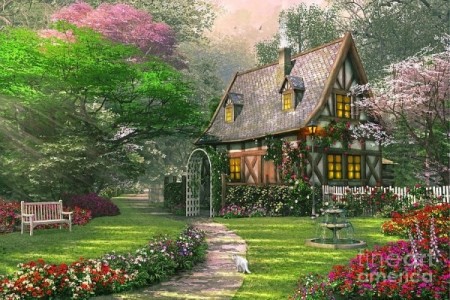 Diamond painting - Summer Garden 40x50 cm