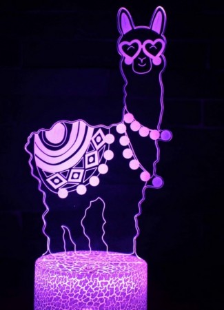 Fortnite bordlampe m/ fjernkontroll - Funny Llama