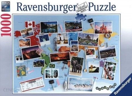 Ravensburger puslespill - Travel memories 1000