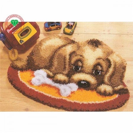 Ryematte - Søt hund 38x49cm