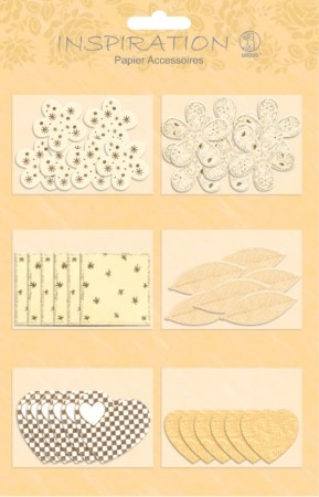 Scrapbooktilbehør – Hjerter/blomster o.a