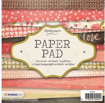 Studiolight Paperpad 36 ark Nr. 86 - 15x15 cm