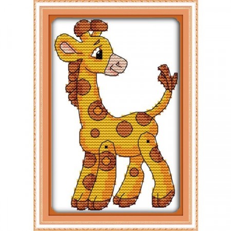 Korssting pakke - Giraff 17x22cm (Påtegnet)