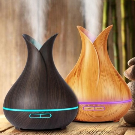 Aroma diffuser med LED lys - Tulip 400 ml