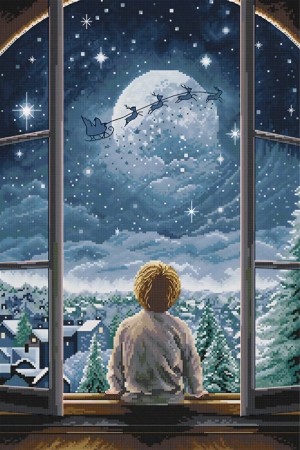 Diamond painting - Christmas Eve 40x50cm