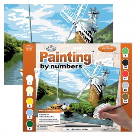 Mal etter nummer - Windmill on the river