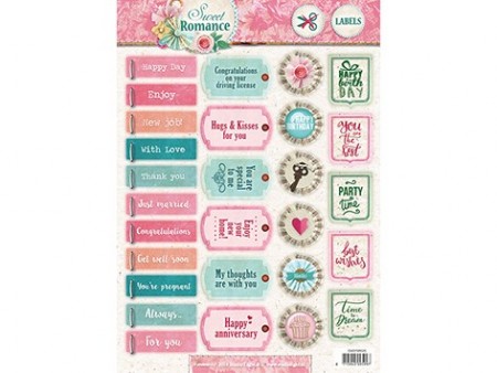 Studiolight Labels utstanset – Sweet Romance 520