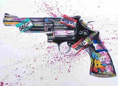 Paint By Numbers - Street art - Revolver 40x50cm