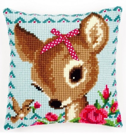Korssting pute - Bambi 40x40cm