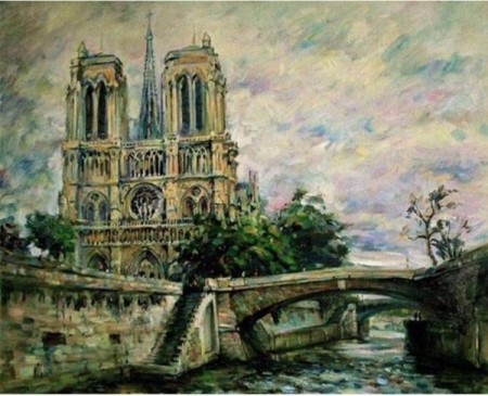 Paint By Numbers - Grey Notre Dame 40x50cm