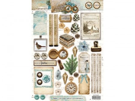Studiolight Labels utstanset – Winter Memories 487