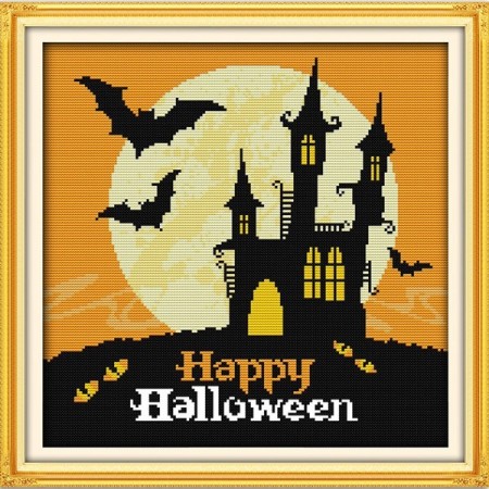 Korsstingpakke - Happy Halloween 37x37cm
