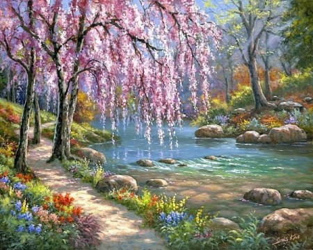 Paint By Numbers - Sommer ved elven 40x50cm