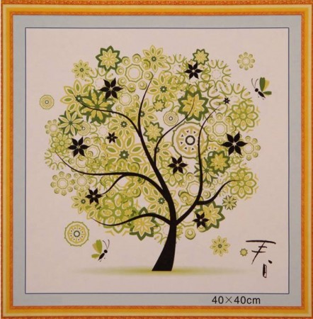 Korssting pakke - Four Season - Vår 40x40cm (Påtegnet)