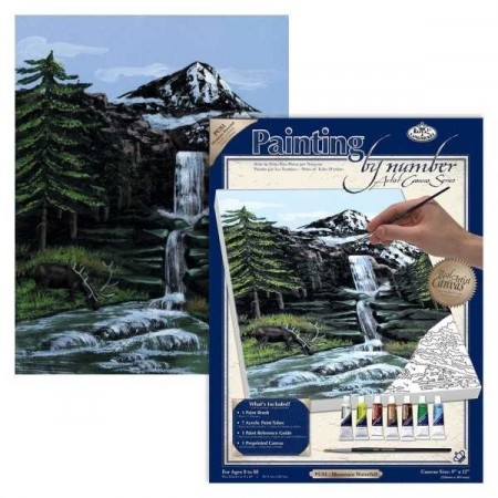 Paint by numbers - Mountain Waterfall