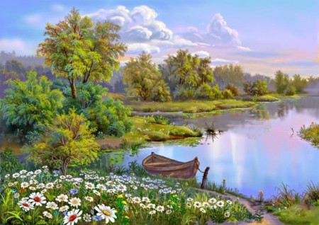 Diamond painting - Landskap (3) 40x50 cm