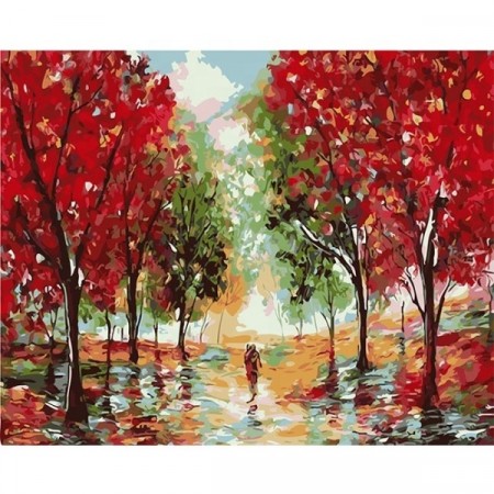 Paint by numbers - Red autumn 40x50cm