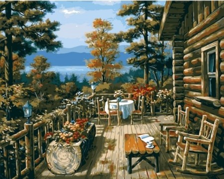 Paint By Numbers - Koselig veranda 40x50cm