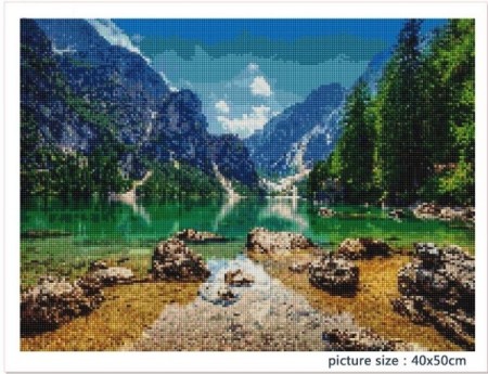 Diamond painting - Mountain Landscape 40x50 cm