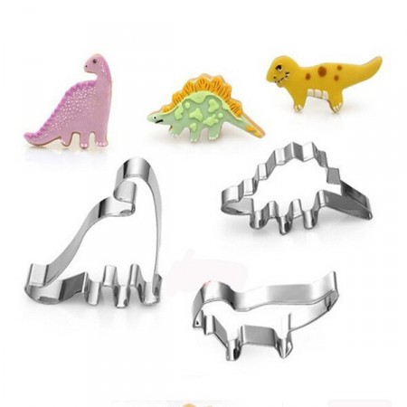 Dinosaur utstikkere i metall - 4 pakk