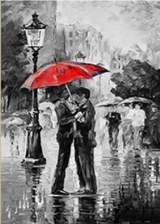 Diamond painting - Romantisk møte 40x50 cm