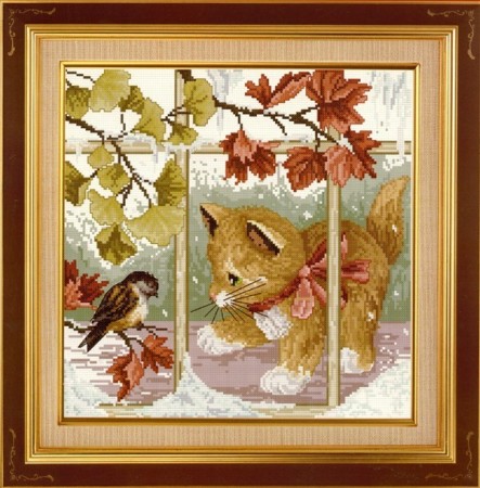 Korssting pakke - Vindu landskap 27x27cm