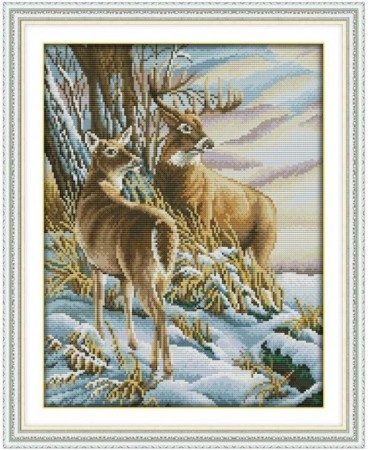 Korssting pakke -  Deer 3   33x42cm