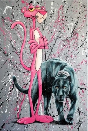 Diamond painting - The Pink Panther 40x50cm