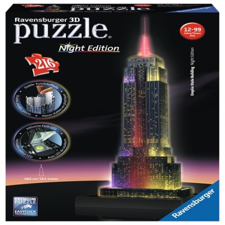 3D puslespill - Empire state building - Night edition