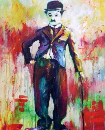 Painting by numbers - Charlie Chaplin 40x50cm