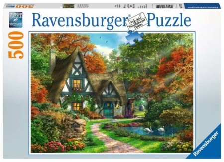 Ravensburger puslespill -  Hytte på høsten 500