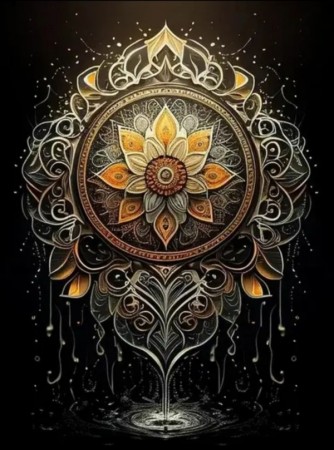 Diamond painting - Mandala - Lotus 40x50 cm