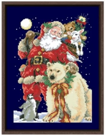 Korssting pakke - Beloved Santa 22x30cm - 14CT