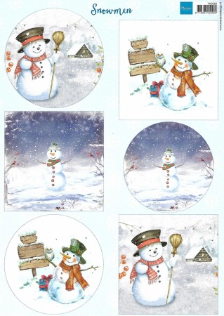 Marianne Design - klippeark - Snowmen - cirkels and square